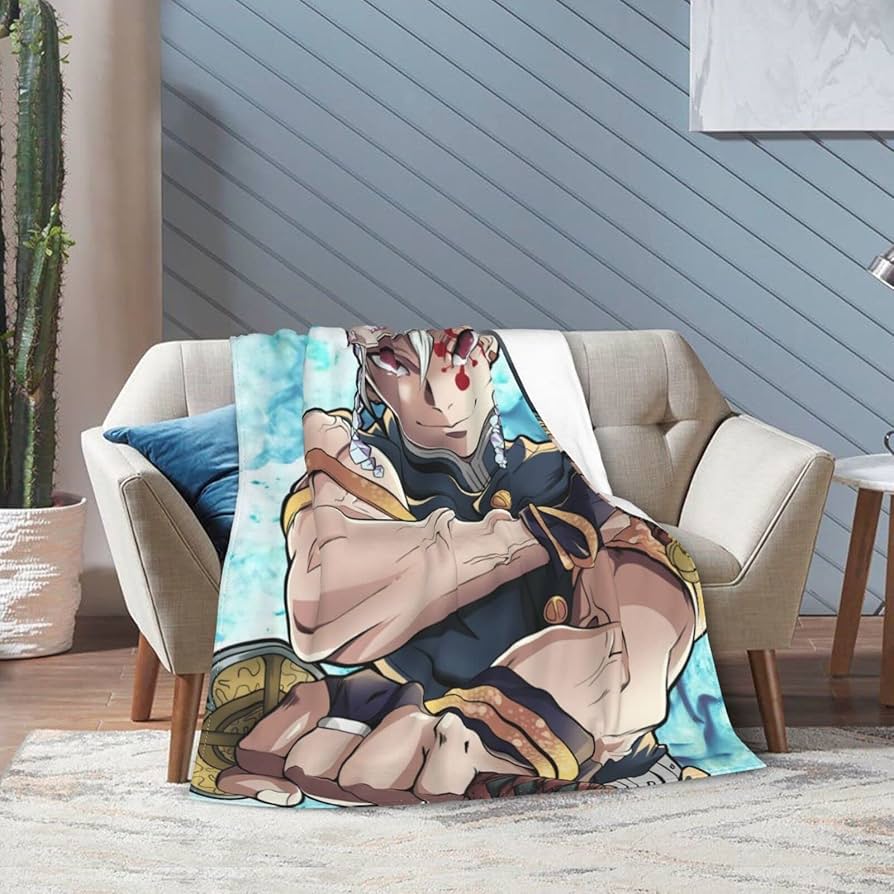 宇髄天元×フランネル毛布 Amazon｜毛布 鬼滅の刃 宇髄天元 大判 フランネル ブランケット